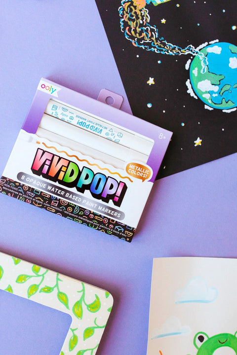 Vivid Pop! Water-Based Paint Markers: Metallic