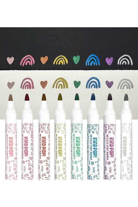 Vivid Pop! Water-Based Paint Markers: Metallic