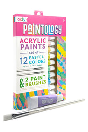 Paintology Acrylic Paints with 2 Brushes Pastel