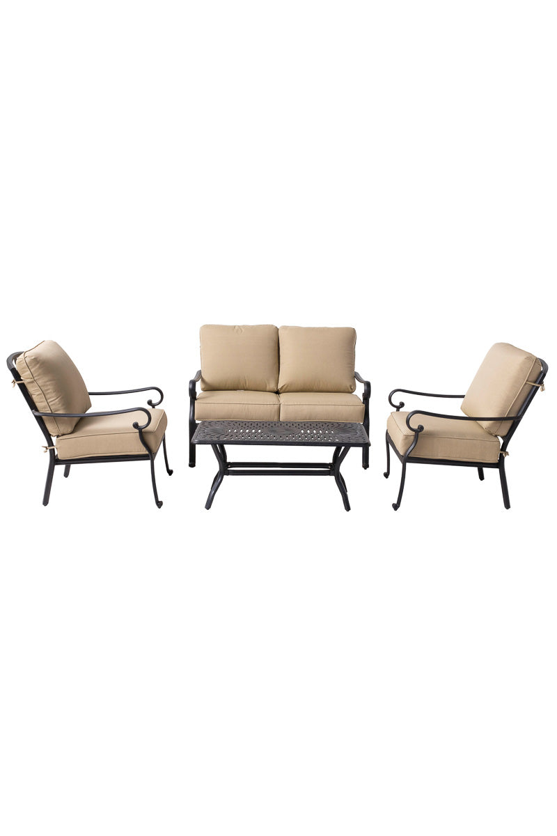 Alfresco Newbury Seat Group with Table and Cushions