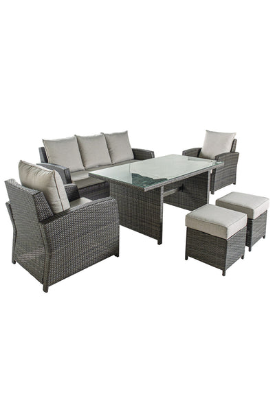 Alfresco Northbury 6 pc Sofa & Dining Table Set