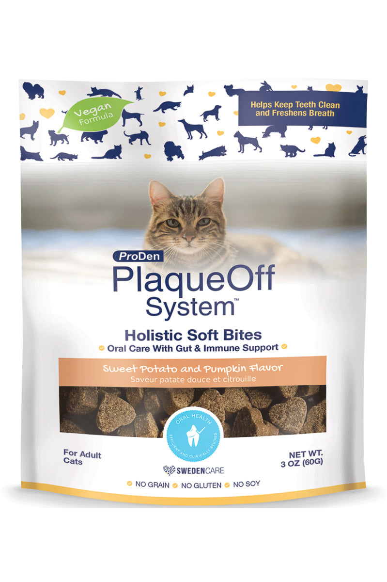 Proden Plaque Off Cat Oral Care w/ Gut Immune Support Soft Bites 3 oz