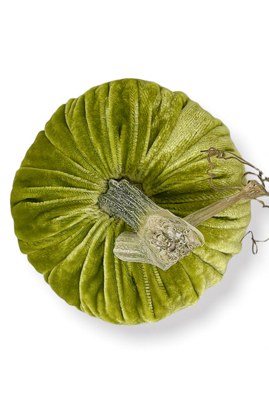 Plush Pumpkin Velvet Pumpkin 8" Chartreuse