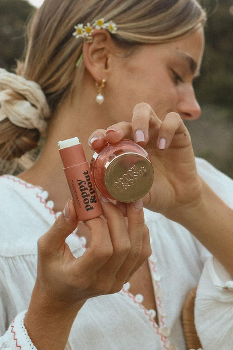 Poppy & Pout Lip Care Duo Pomegranate Peach