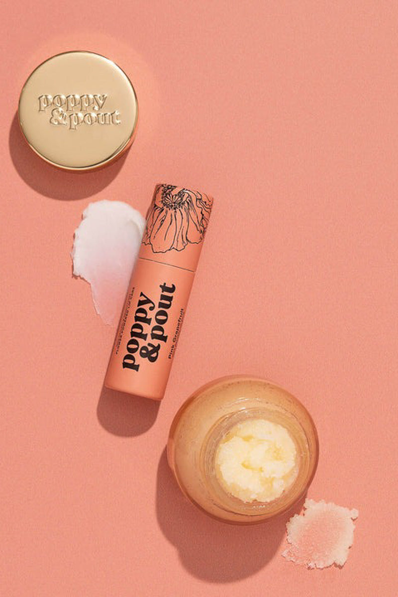 Poppy & Pout Lip Care Duo Pink Grapefruit