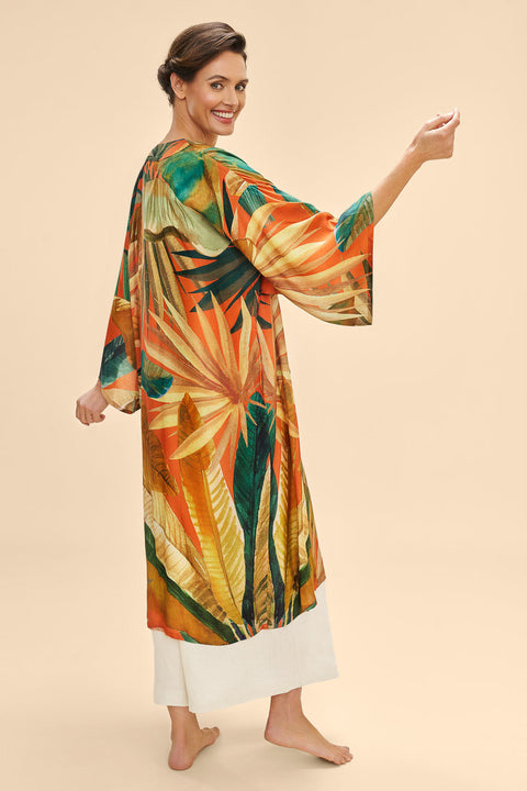 Powder Design Kimono Gown Painted Palms