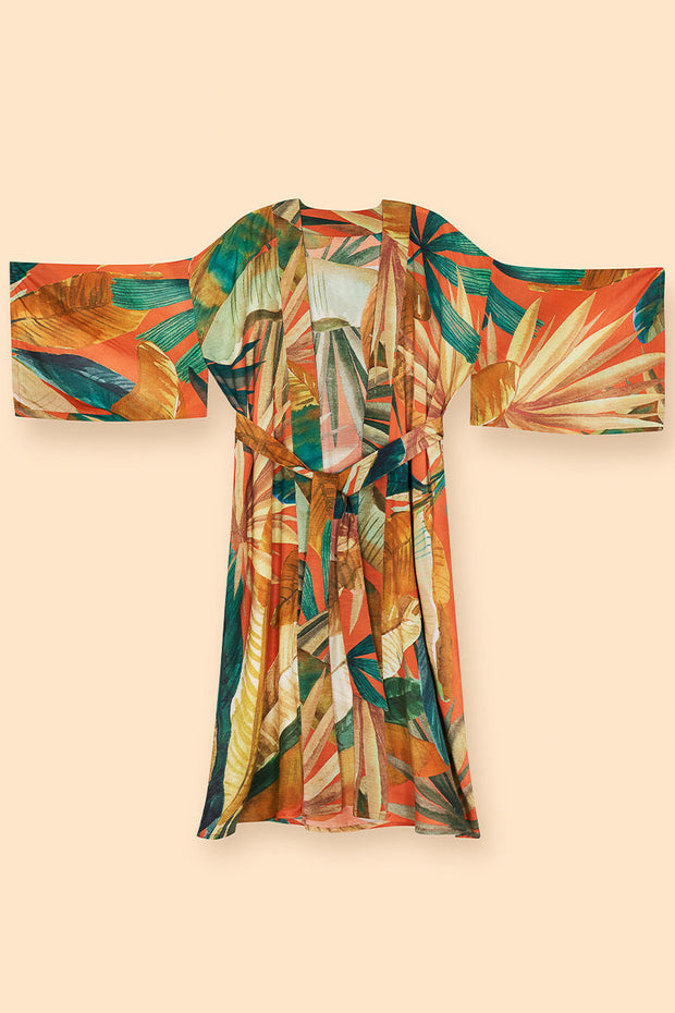 Powder Design Kimono Gown Painted Palms