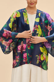 Powder Design Kimono Jacket Exotic Evening in Ink