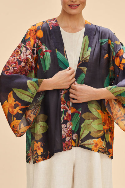 Powder Design Kimono Jacket Botany Bliss in Charcoal