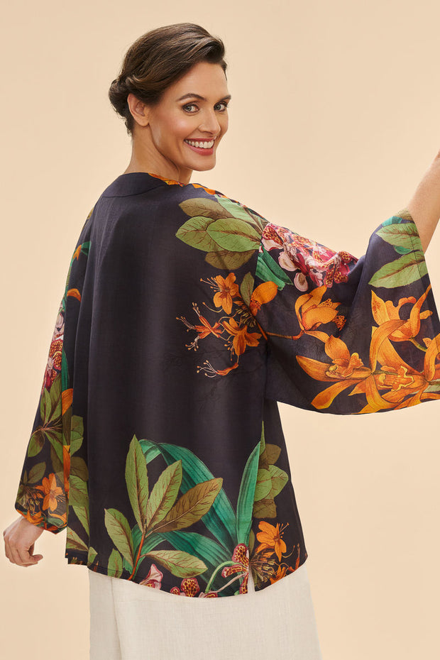 Powder Design Kimono Jacket Botany Bliss in Charcoal