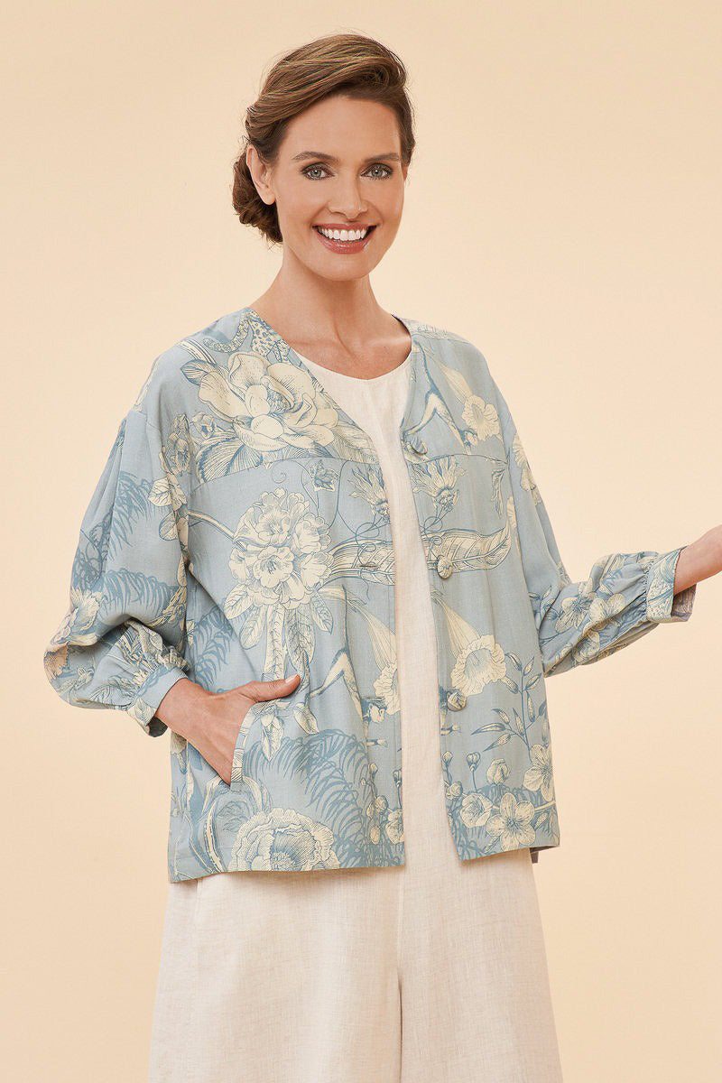 Powder Design Toile Puff Sleeved Jacket Denim