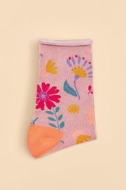 Powder Design Women's Ankle Socks Watercolour Flowers Petel