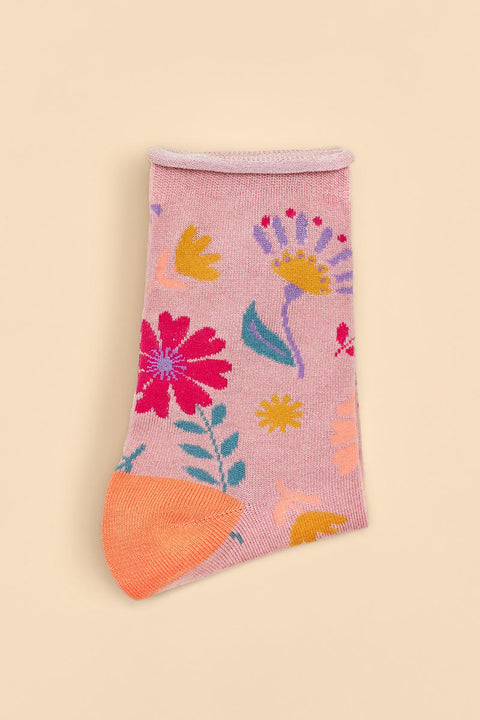 Powder Design Women's Ankle Socks Watercolour Flowers Petel