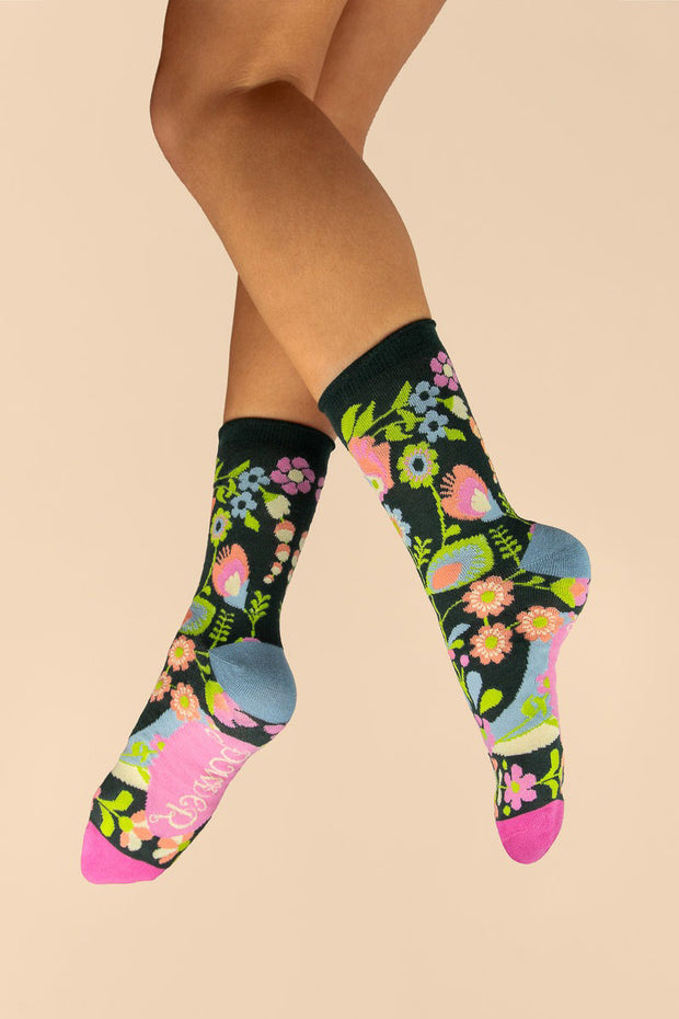 Powder Design Women's Ankle Socks Scandinavian Flora