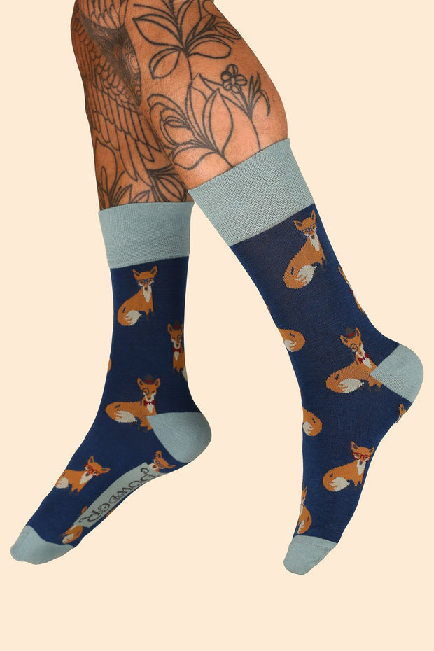 Powder Design Men's Socks Esteemed Fox Blue