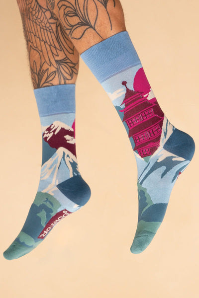 Powder Design Men's Socks Ancient Temple