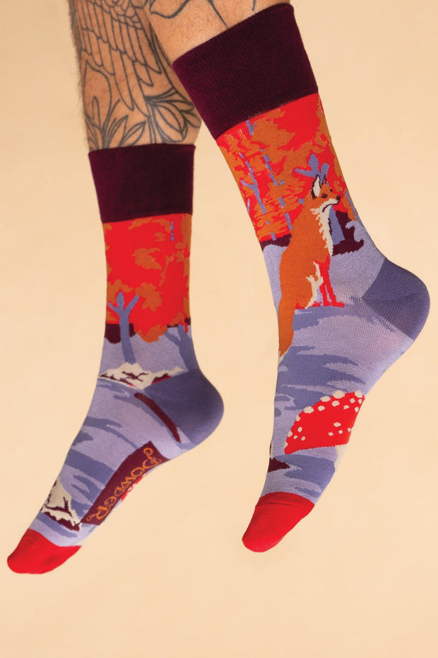 Powder Design Men's Socks Fox Scene