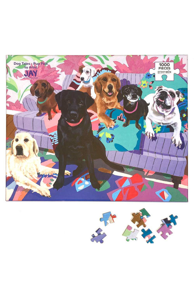 GreenBox Art Dog Tales Pup Pals by Jay McClellan Studio Puzzle