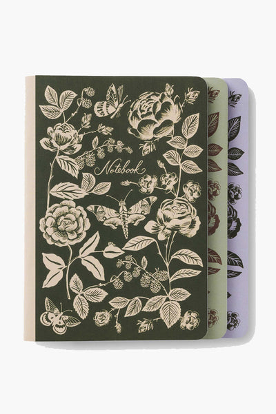 Rifle Paper Co. English Rose Stitched Notebook Set