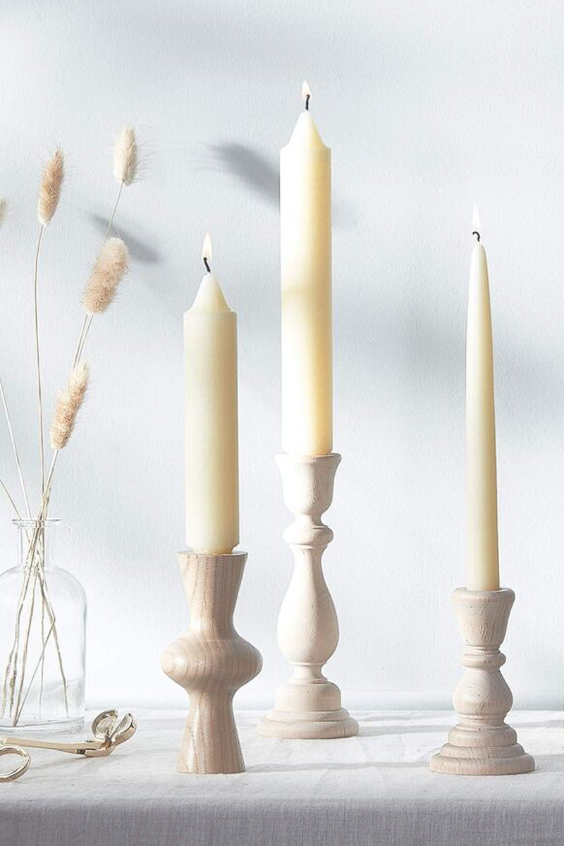 Root Candle Timberline Collenette Ivory 9"