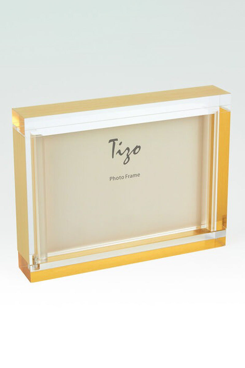 Tizo Acrylic Frame Gold Block 5x7