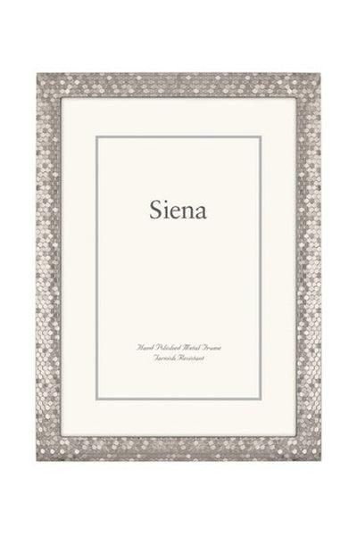 Siena Narrow Glitter Silverplate Frame Silver 8 x 10