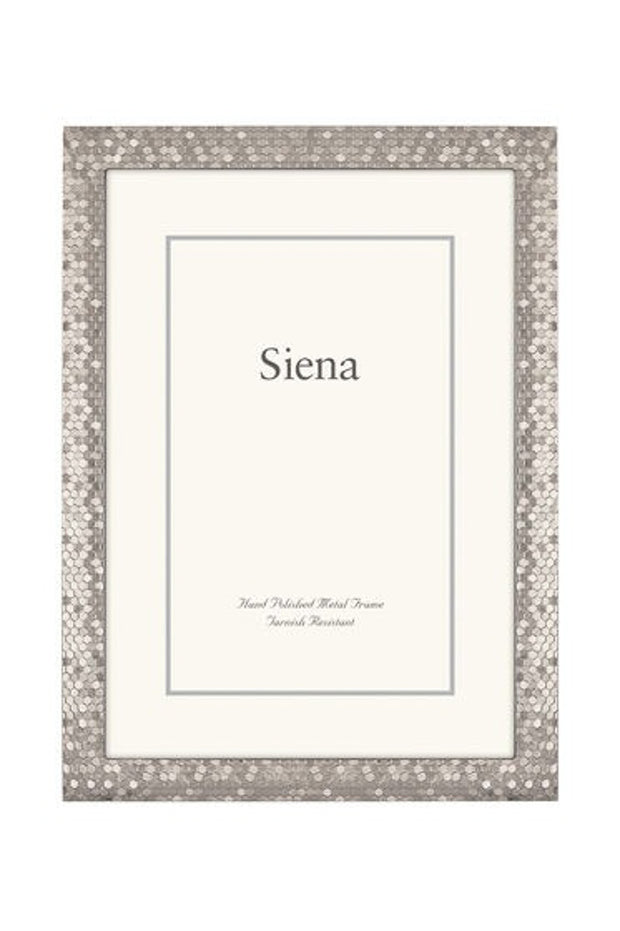 Siena Narrow Glitter Silverplate Frame Silver 8 x 10