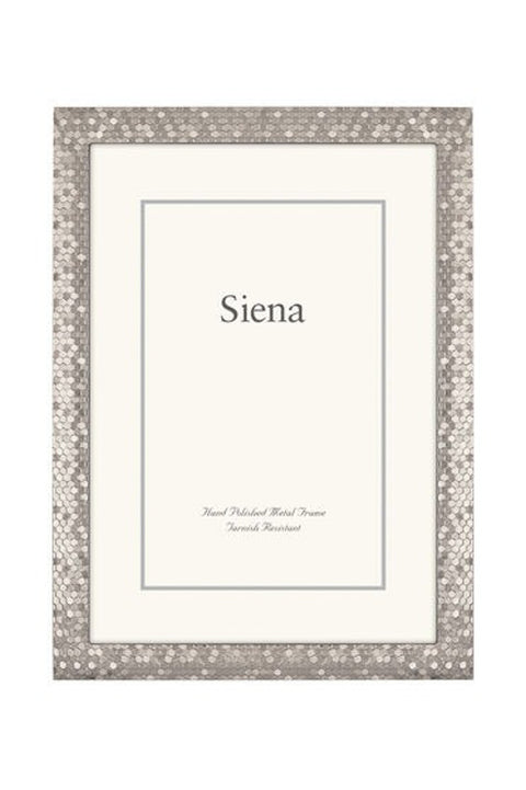 Siena Narrow Glitter Silverplate Frame Silver 5 x 7