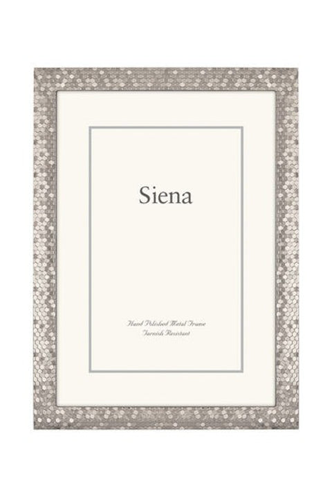 Siena Narrow Glitter Silverplate Frame Silver 4 x 6