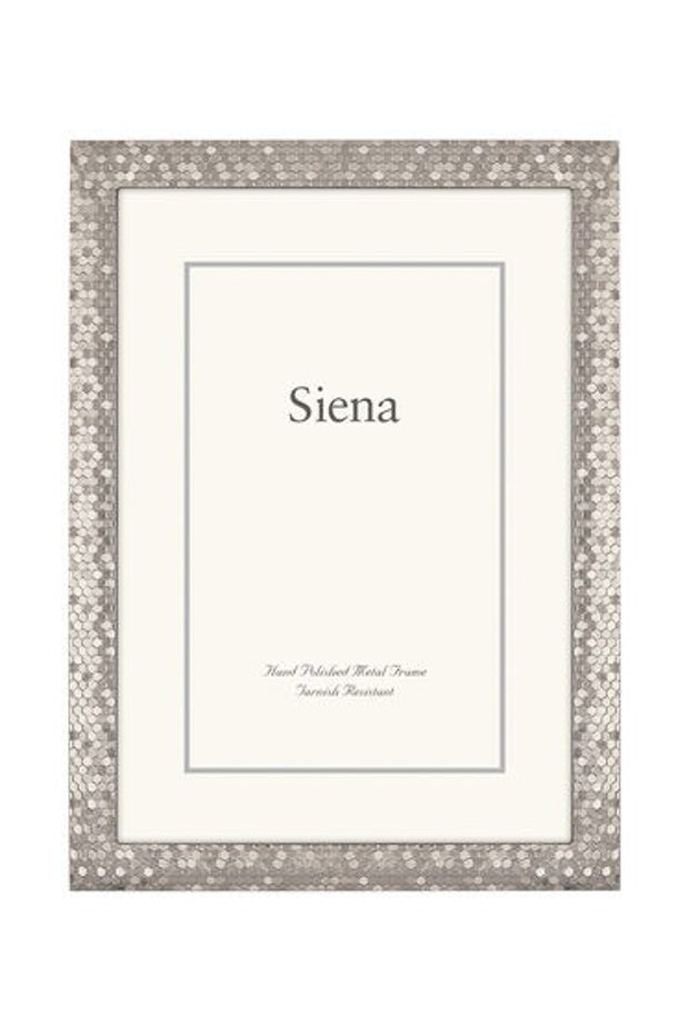 Siena Narrow Glitter Silverplate Frame Silver 4 x 6