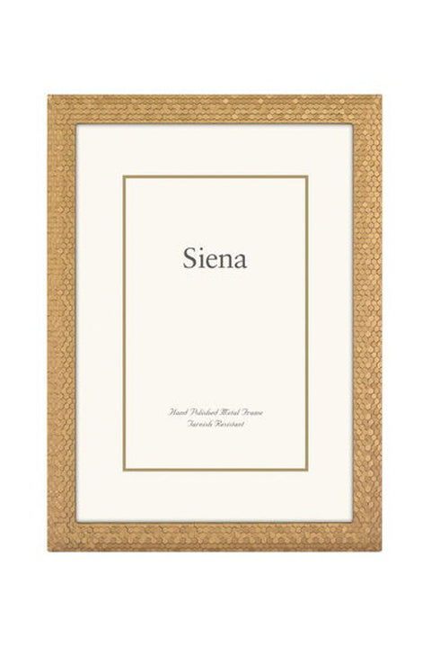 Siena Narrow Glitter Silverplate Frame Gold 8 x 10