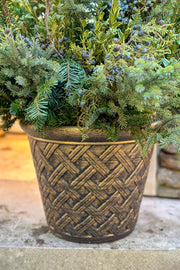 Chalet Signature Norwegian Farmhouse Gold - 12" Planter