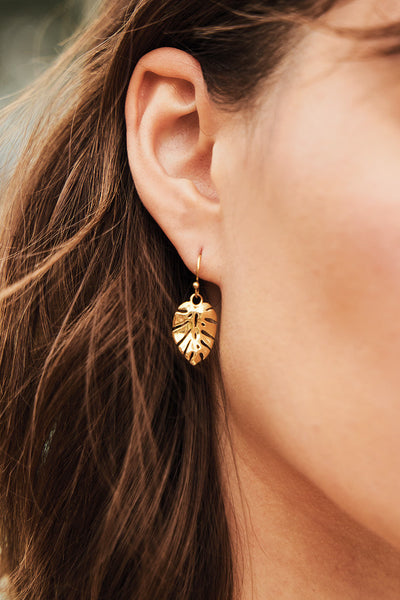 Spartina Splash Collection Monstera Earrings Monstera Leaf