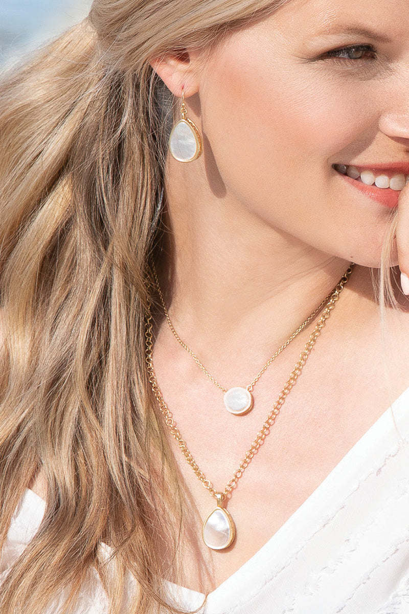 Spartina Naia Teardrop Earrings Pearlescent