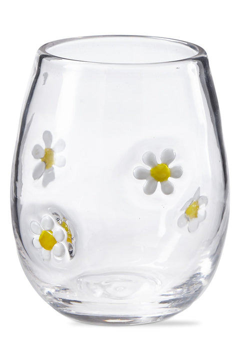 Flower Stemless Wine Glass