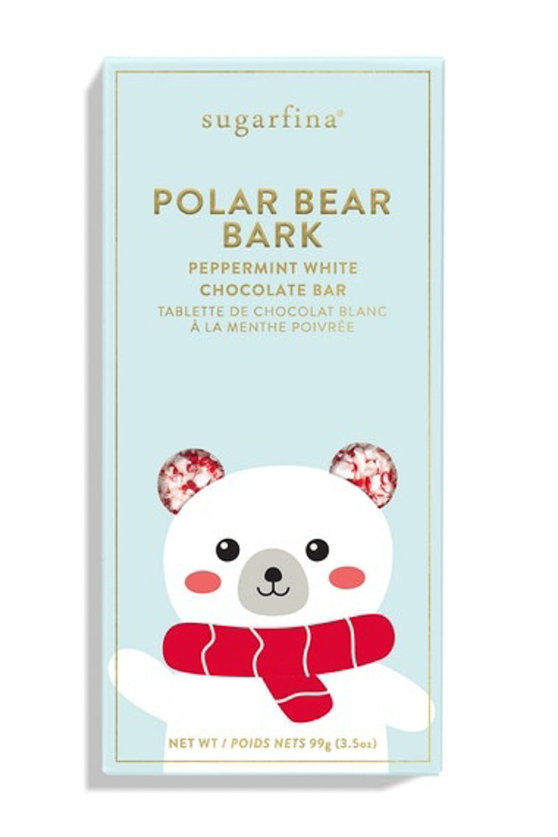 Sugarfina Polar Bear Bark  White Chocolate Peppermint Bar