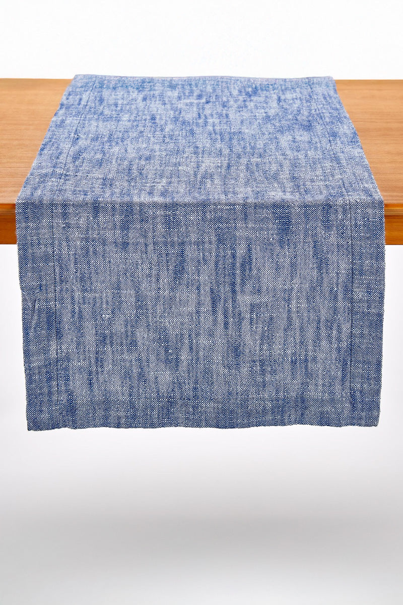 Tableau Runner Woven Chambray Blue