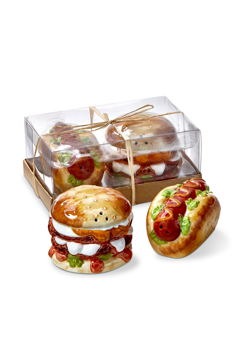Burger and Hot Dog Salt and Pepper Shaker Set