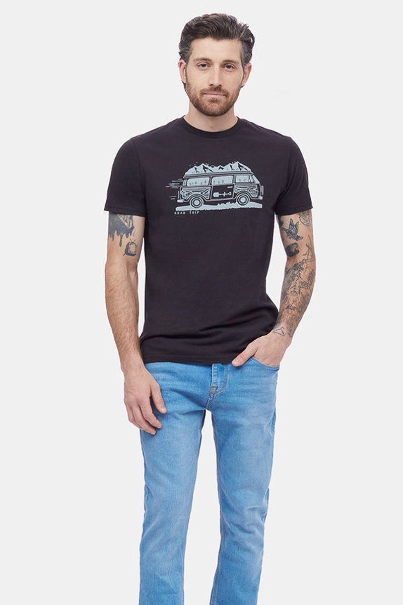 Men T-Shirt Road Trip Meteorite Black Small