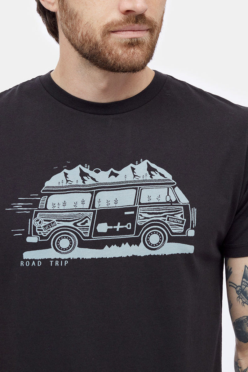 Men T-Shirt Road Trip Meteorite Black Extra Large