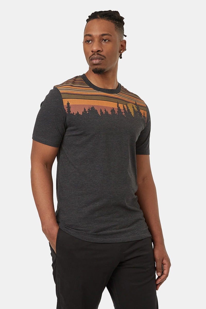 Men T-Shirt Retro Juniper Meteorite Black Heather Large