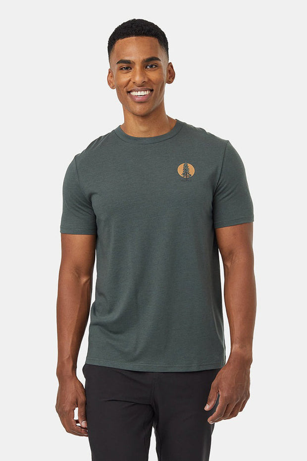 Men T-Shirt Douglas Fir Urban Green/Camel Medium