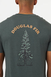 Men T-Shirt Douglas Fir Urban Green/Camel Small