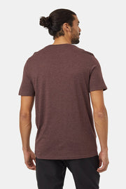 Men T-Shirt Retro Juniper Deep Mahogany Heather/Sandstone Large