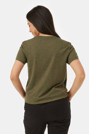 Women T-Shirt Plant Club Olive Night Green Heather Small