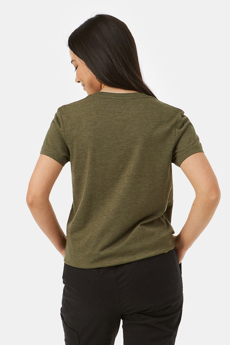 Women T-Shirt Plant Club Olive Night Green Heather Extra Small