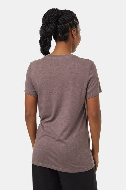 Women T-Shirt Retro Juniper Elkwood Heather/Deep Mahogany Extra Small