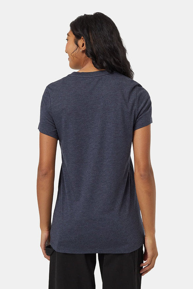 Women T-Shirt Retro Juniper Midnight Blue Heather/Mineral Extra Small