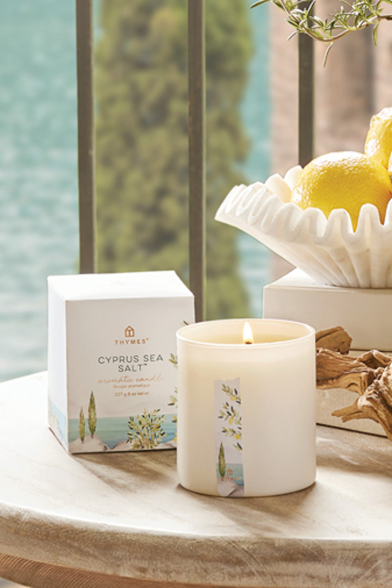 Thymes Cyprus Sea Salt Poured Candle