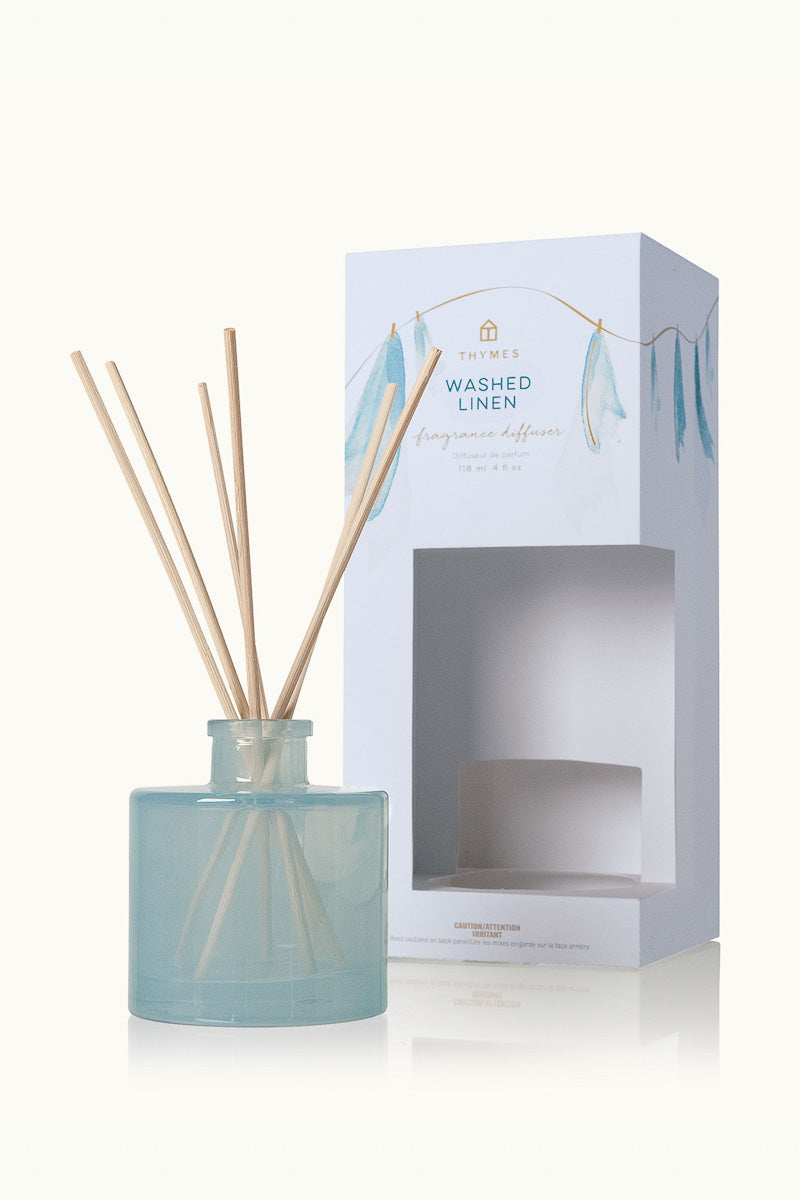 Thymes Washed Linen Aromatic Petite Diffuser